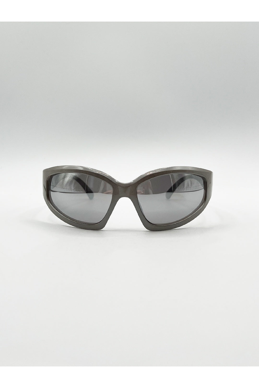 Silver Silver Racer Wrap Sunglasses, Image 1 of 4