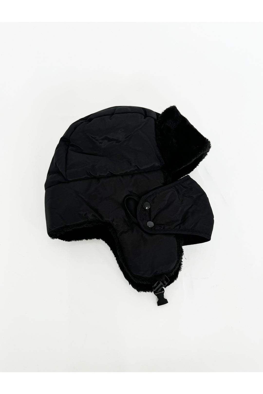 Black Lined Trapper Hat Detachable Mouth Cover, Image 1 of 3