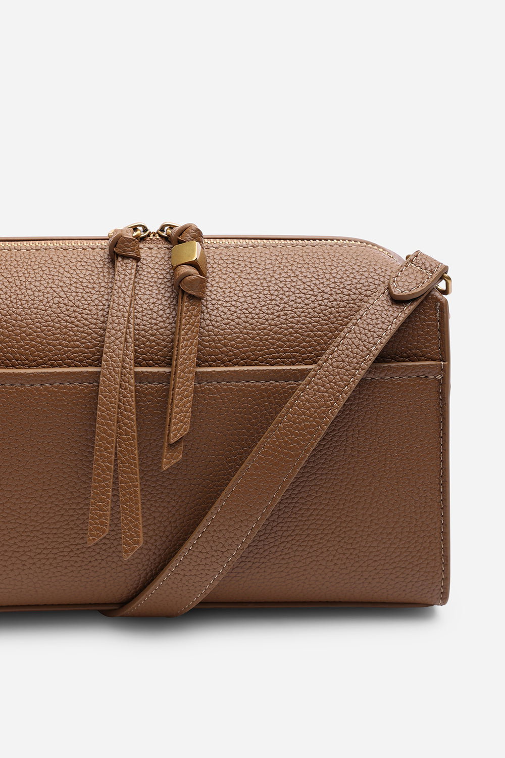 Dark Brown Where's That From Dark Brown 'Dune' Faux Leather Structured Mini Shoulder Bag, Image 3 of 7