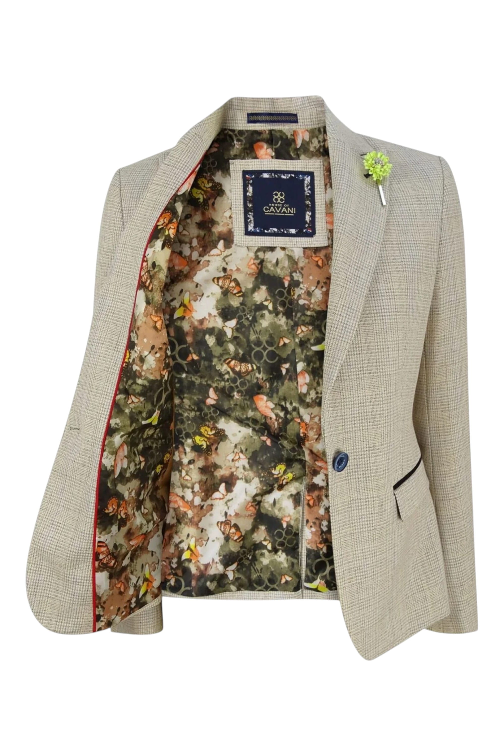 Cream Infinity Leather Cream Women's Tweed Cream Jacket Peaky Blinders, Image 2 of 6