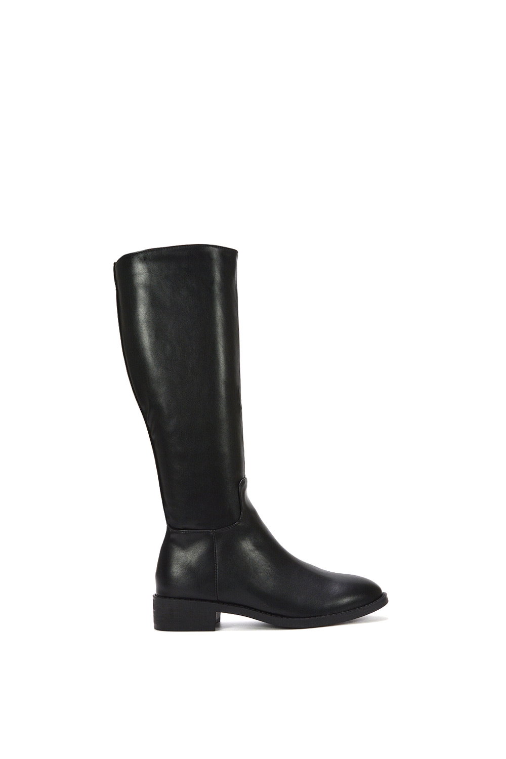 Black 'Lucia' Low Block Heel Knee High Riding Boots