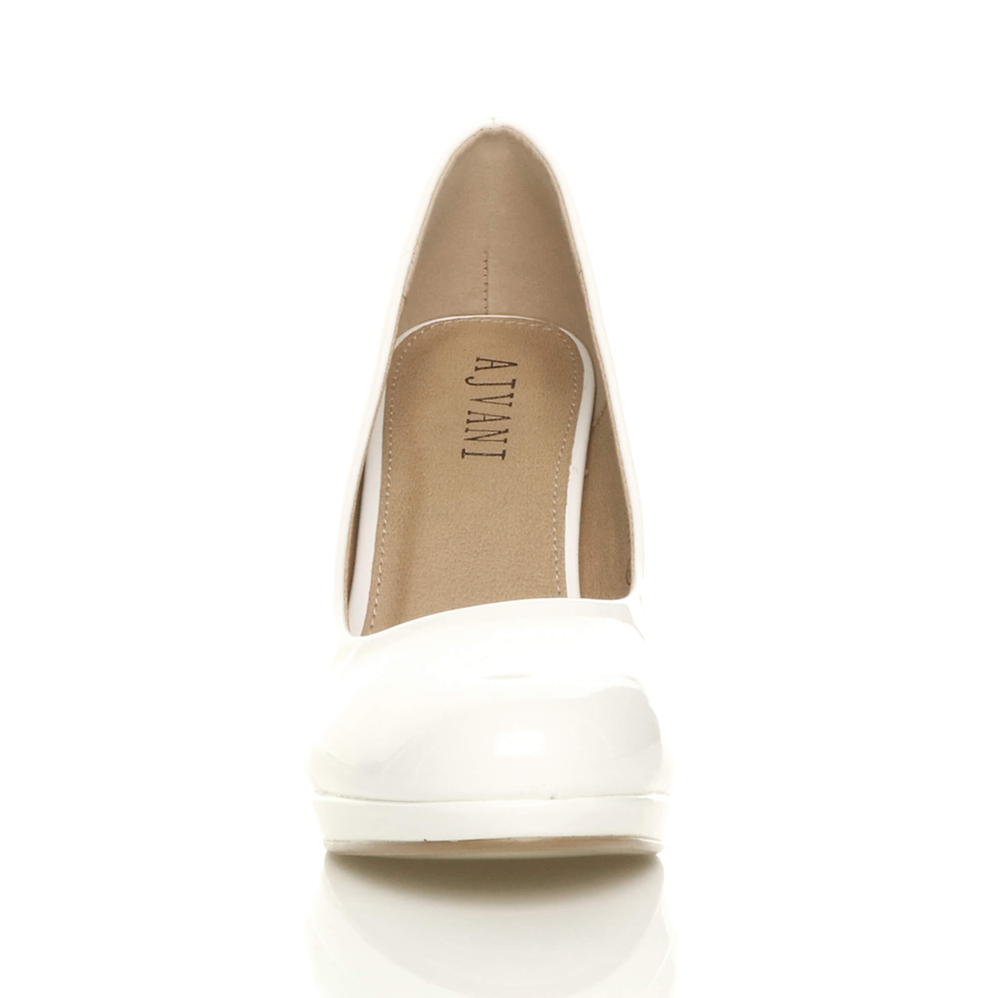 White High Heel Court Shoes, Image 6 of 6