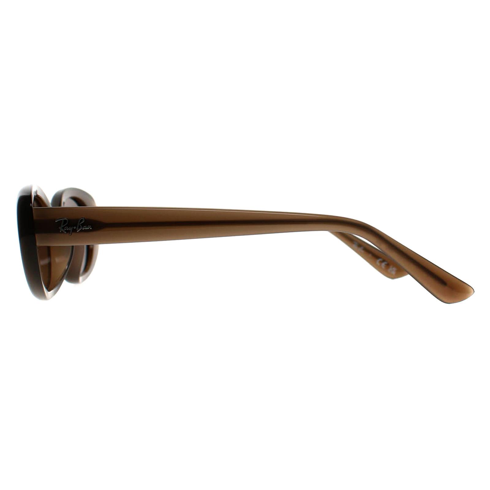 Brown Ray-Ban Brown Oval Matte Opal Brown Dark Brown RB4441D Bio Based, Image 3 of 3