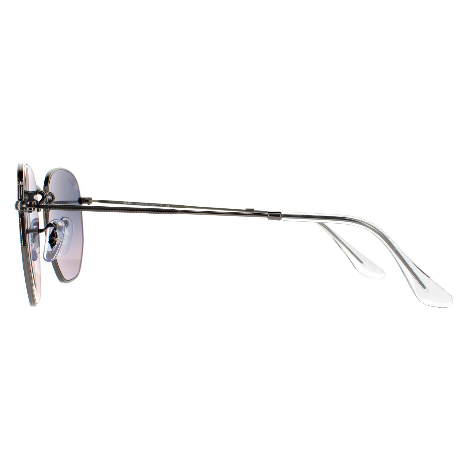Grey Ray-Ban Grey Square Gunmetal Dark Grey Gradient Hexagonal RB3548N Sunglasses, Image 3 of 4