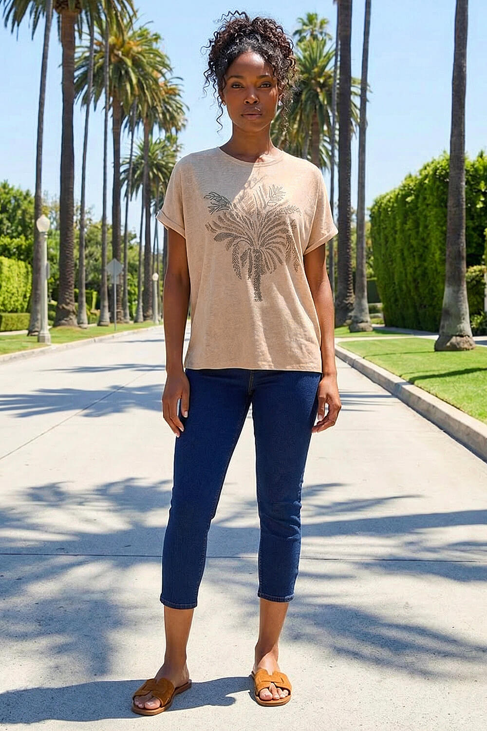 Beige Embellished Detail Top, Image 3 of 4