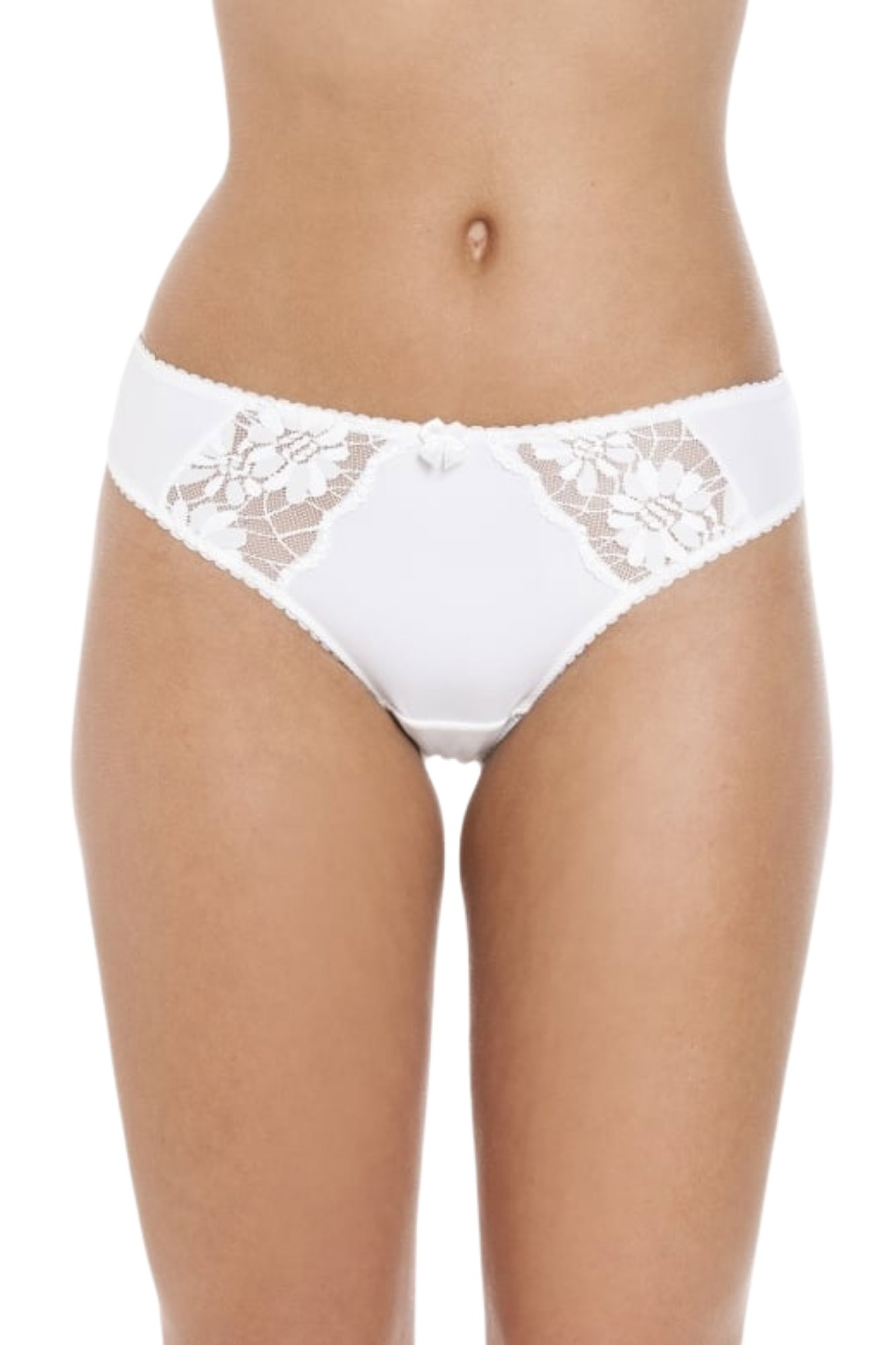 White Camille Lingerie White 3 Pack Floral Lace Thong, Image 1 of 4
