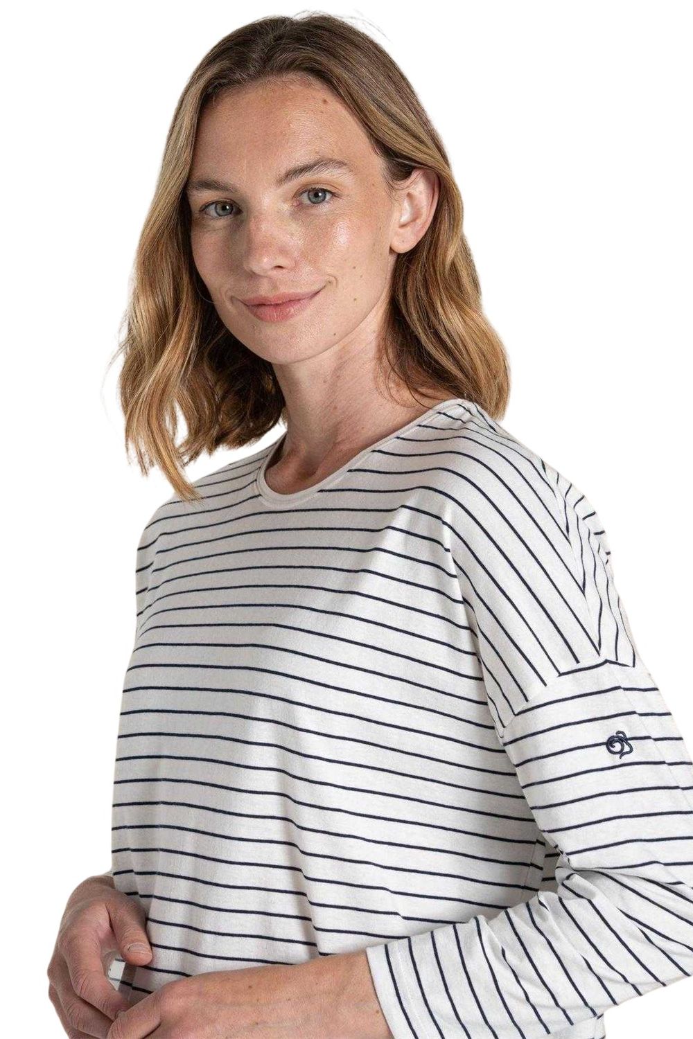 Navy Blue Kielder Drop Shoulder TShirt, Image 3 of 4
