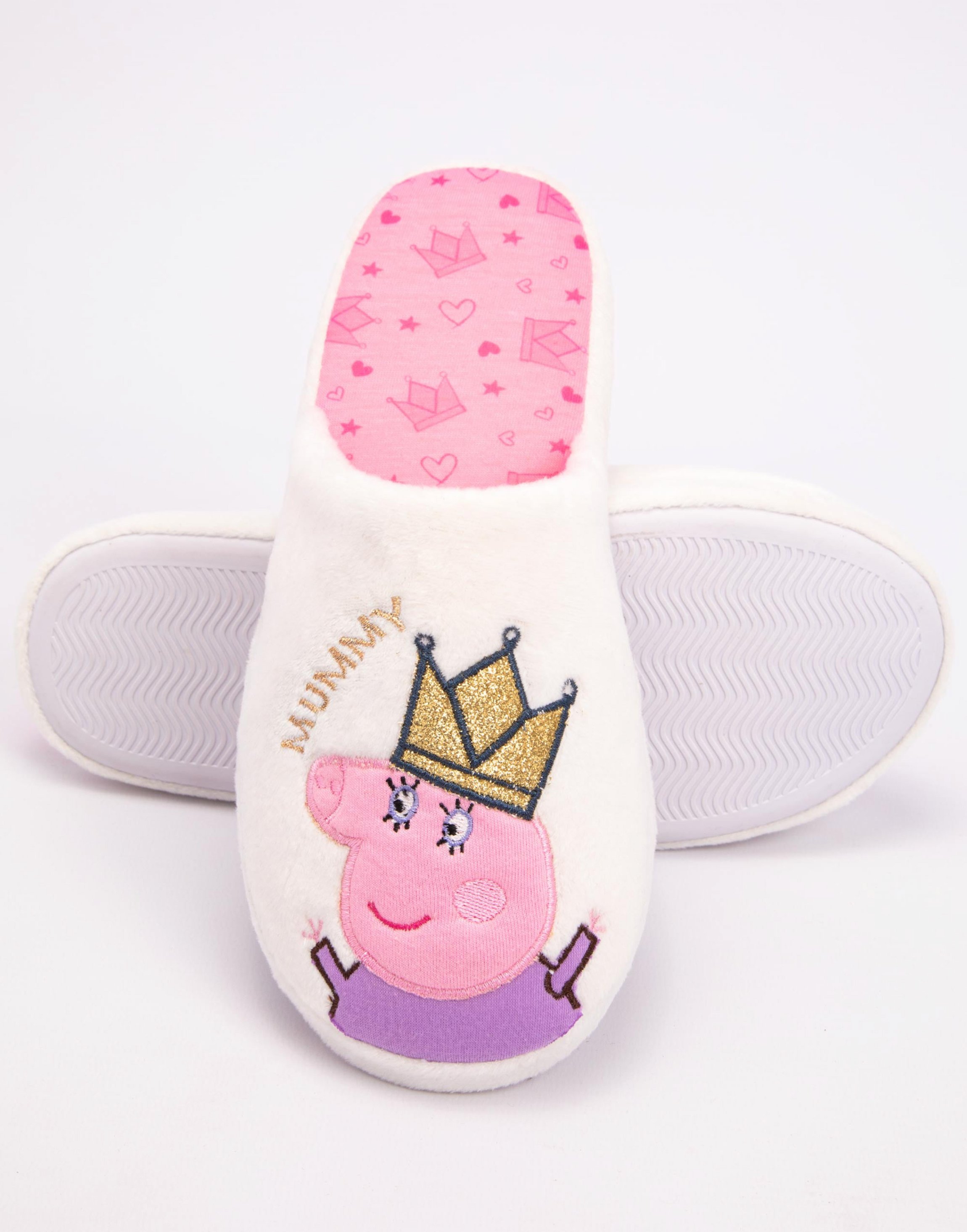 White Peppa Pig Queen Mummy Slippers For Women, Image 2 of 6