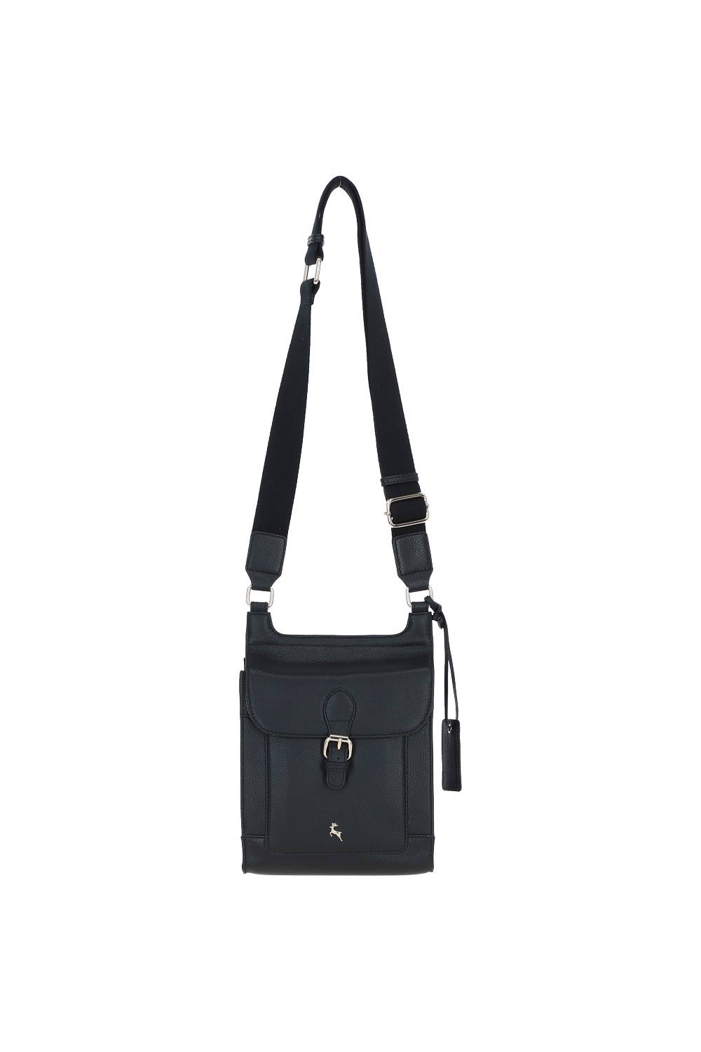 Black 'Eclisse Cuoio' Real Leather Crossbody Bag, Image 2 of 4