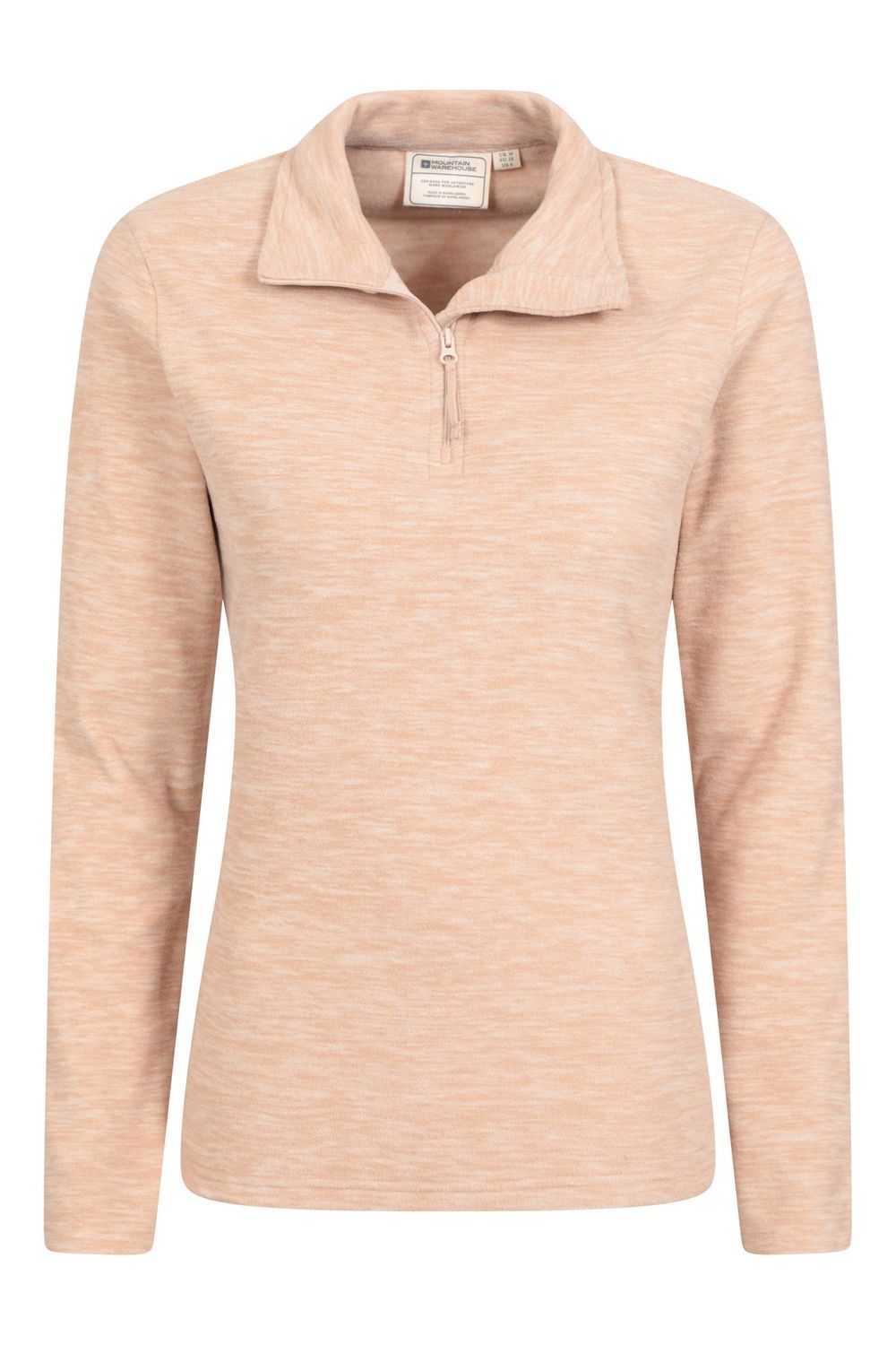 Beige Snowdon Melange Fleece Top, Image 4 of 4