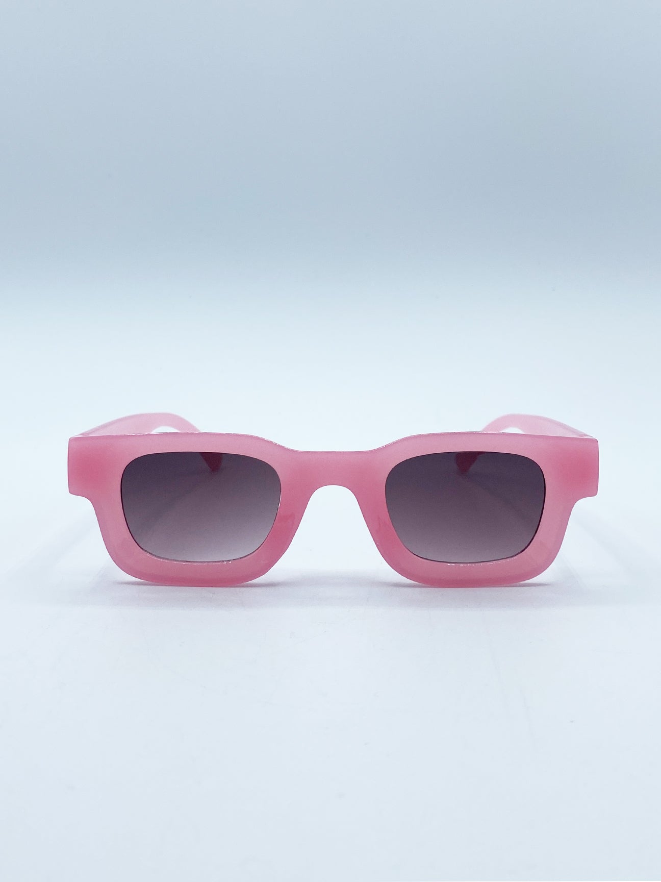Pink Matte Square Sunglasses in Pink, Image 1 of 6