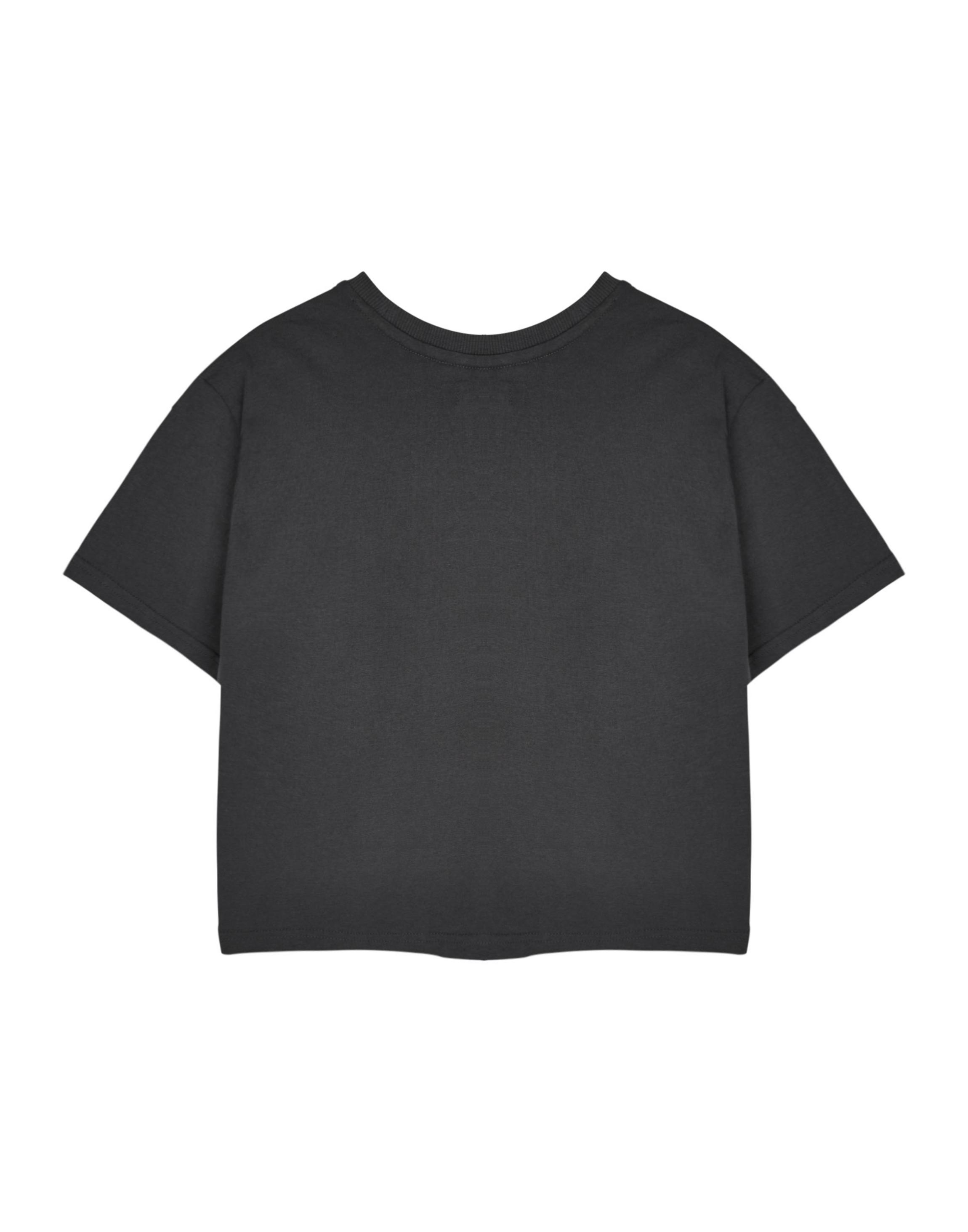 Charcoal Hello Kitty Cropped Short Sleeved T-Shirt, Image 2 of 6