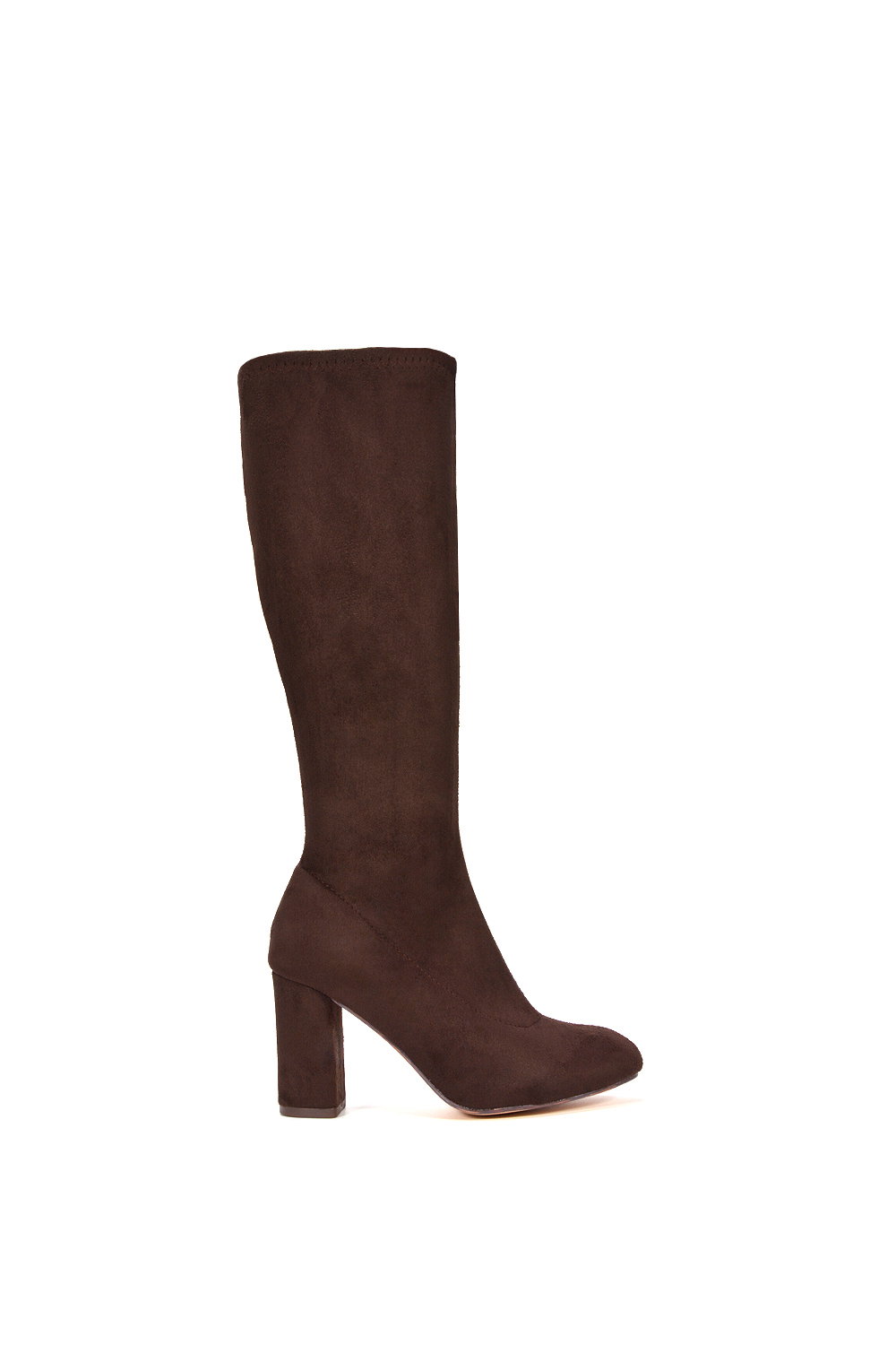 Black 'Clementine' High Block Heel Knee High Boots