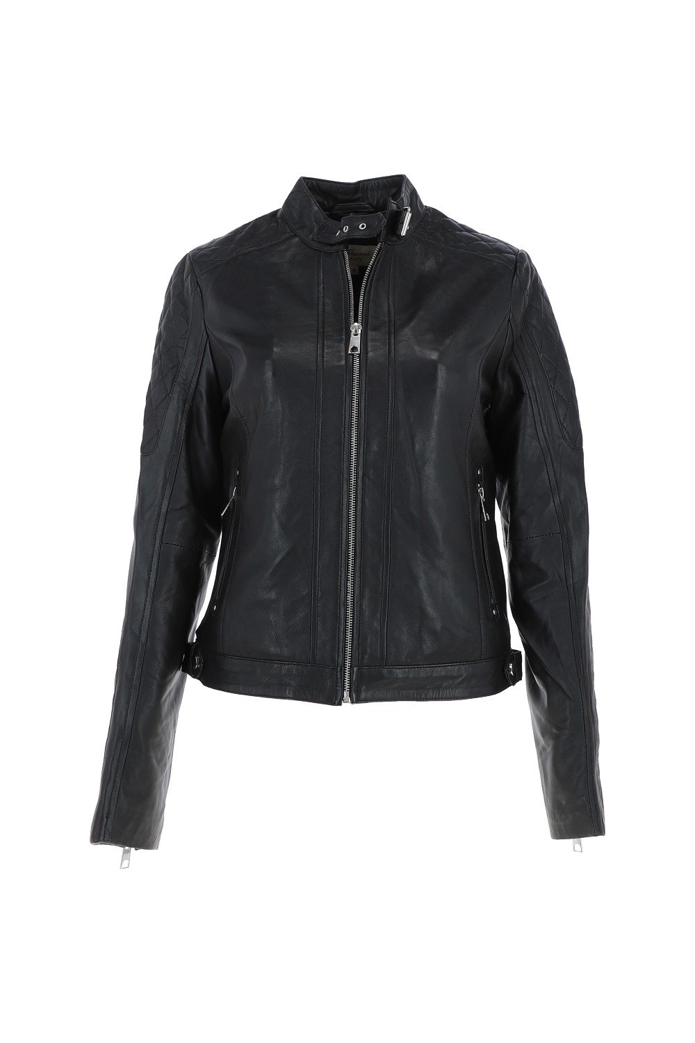 Black Ashwood Leather Black 'Kore' Real Leather Biker Jacket, Image 2 of 5