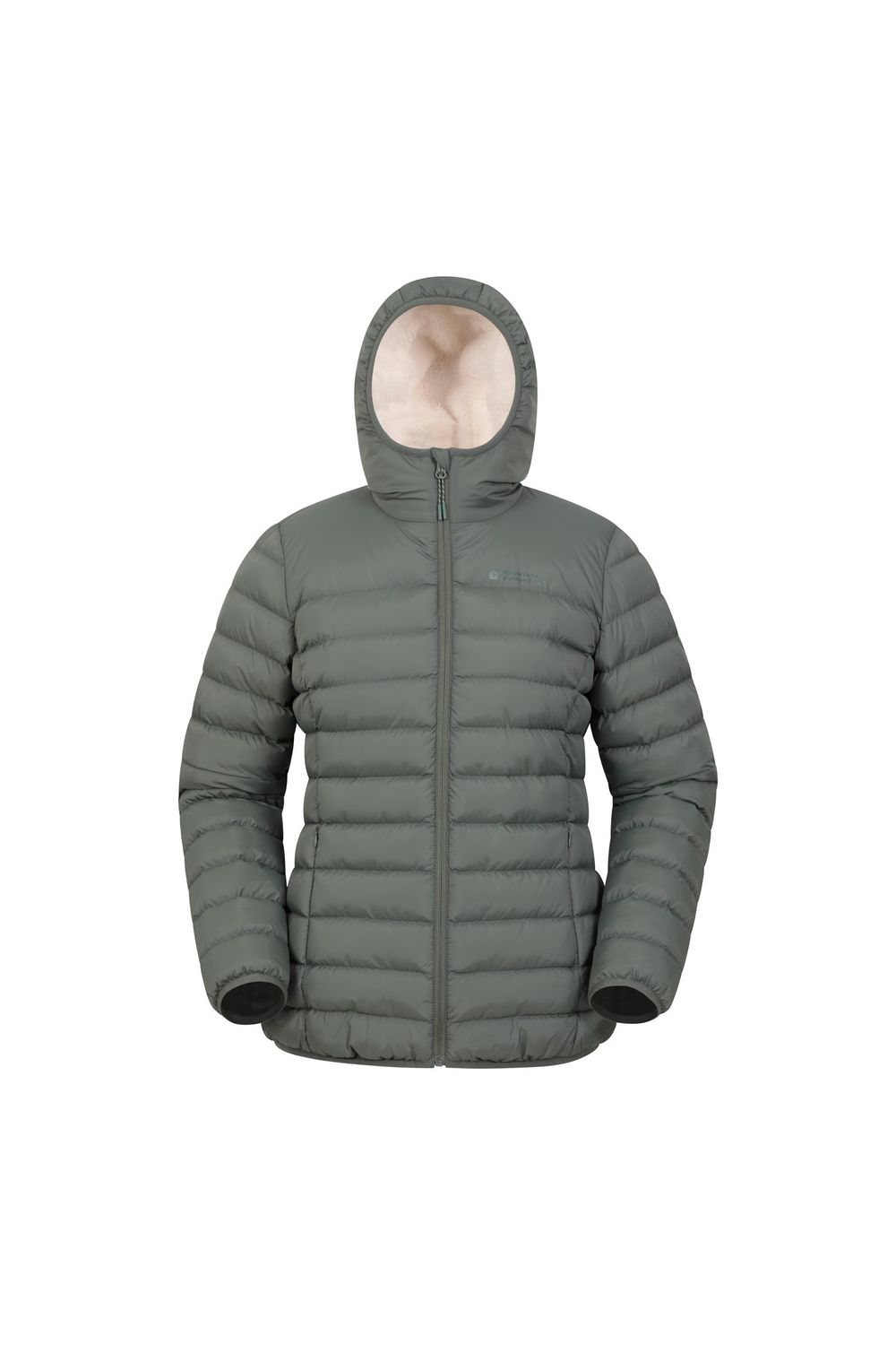Khaki Faux Fur Lined Padded Jacket, Image 1 of 5
