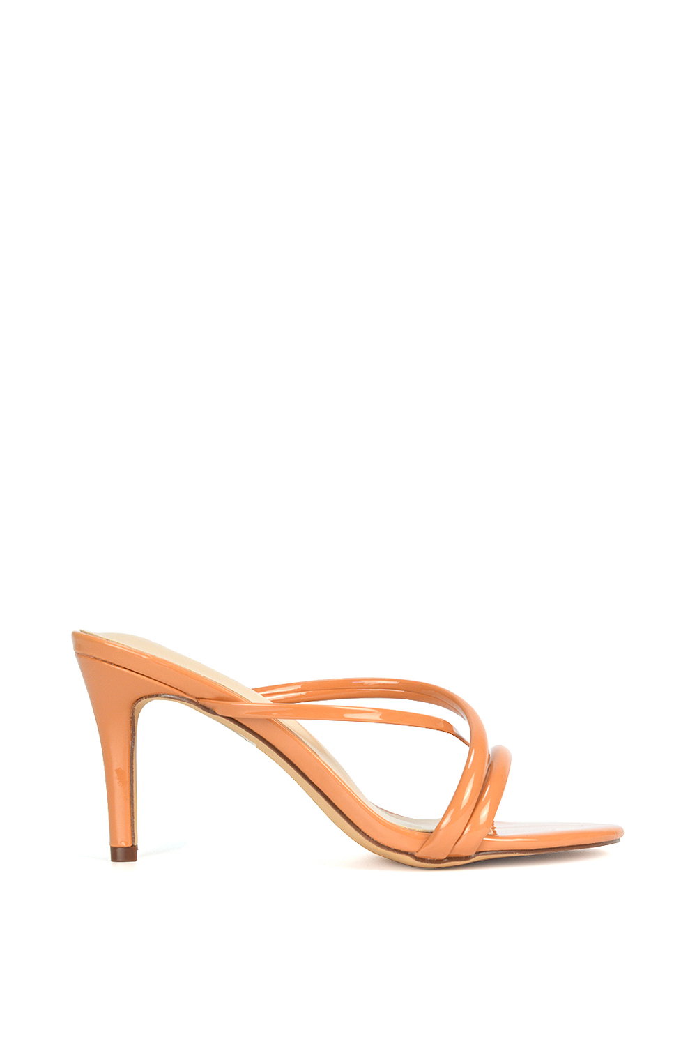 Black 'Angel' Stiletto High Heel Mule Sandals