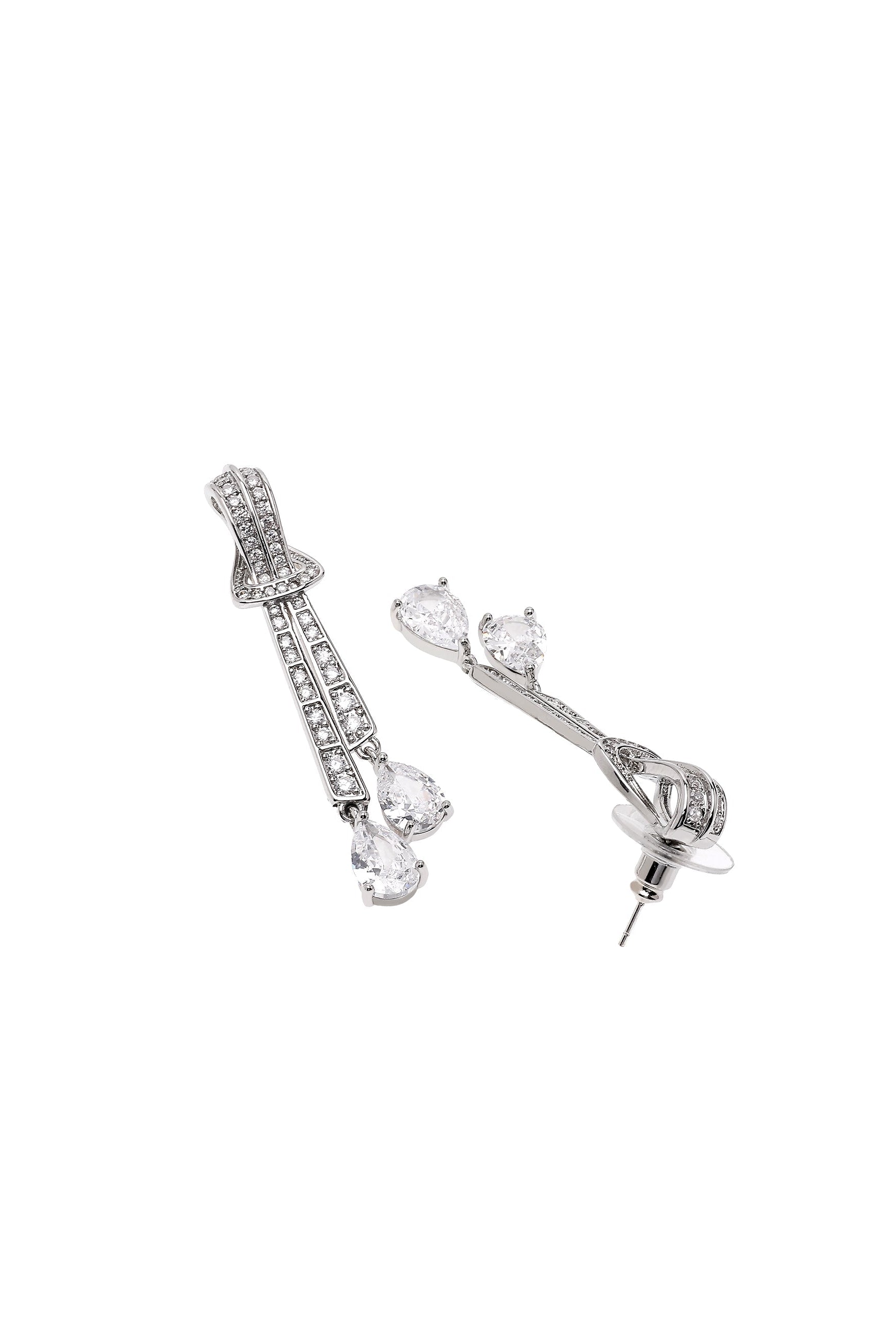 Silver Silver knot Dangle Earrings, Image 3 of 4