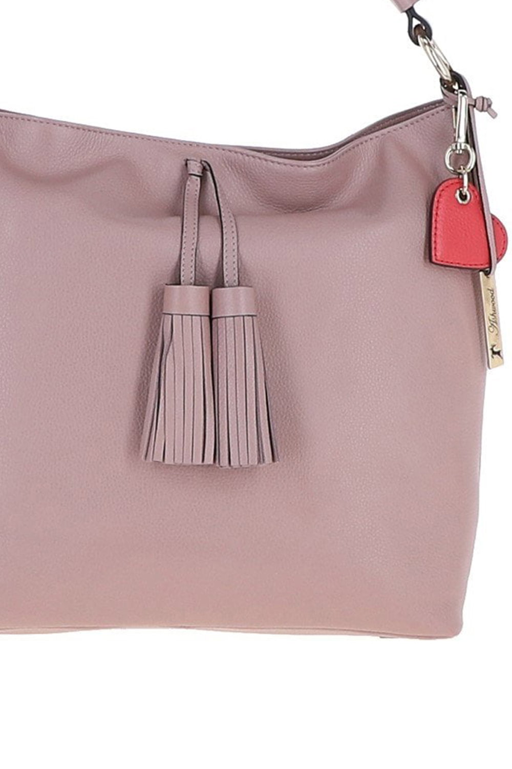 Pink 'Musette' Real Leather Hobo Bag, Image 2 of 5