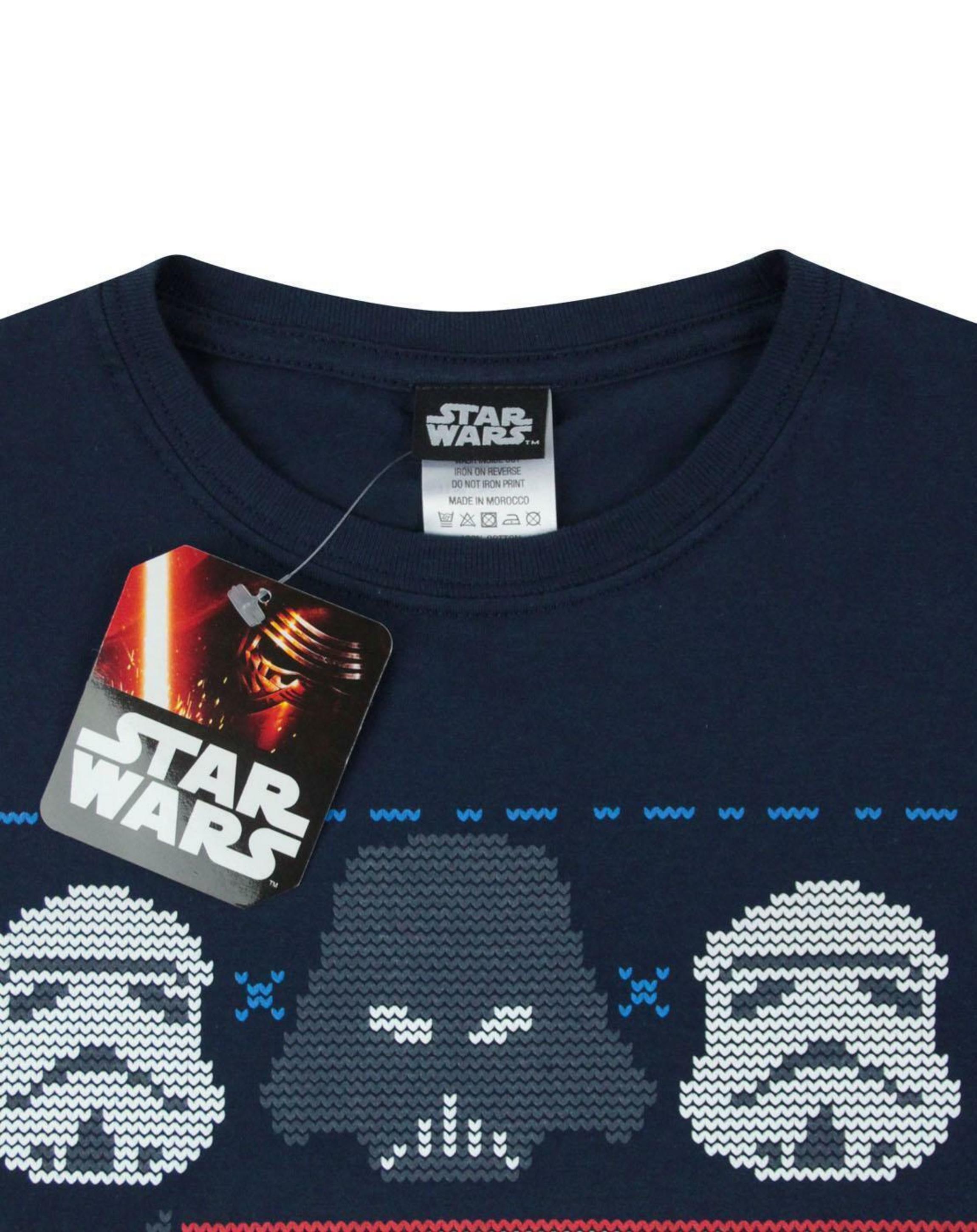 Blue Star Wars Dark Side Fair Isle T-Shirt, Image 4 of 4