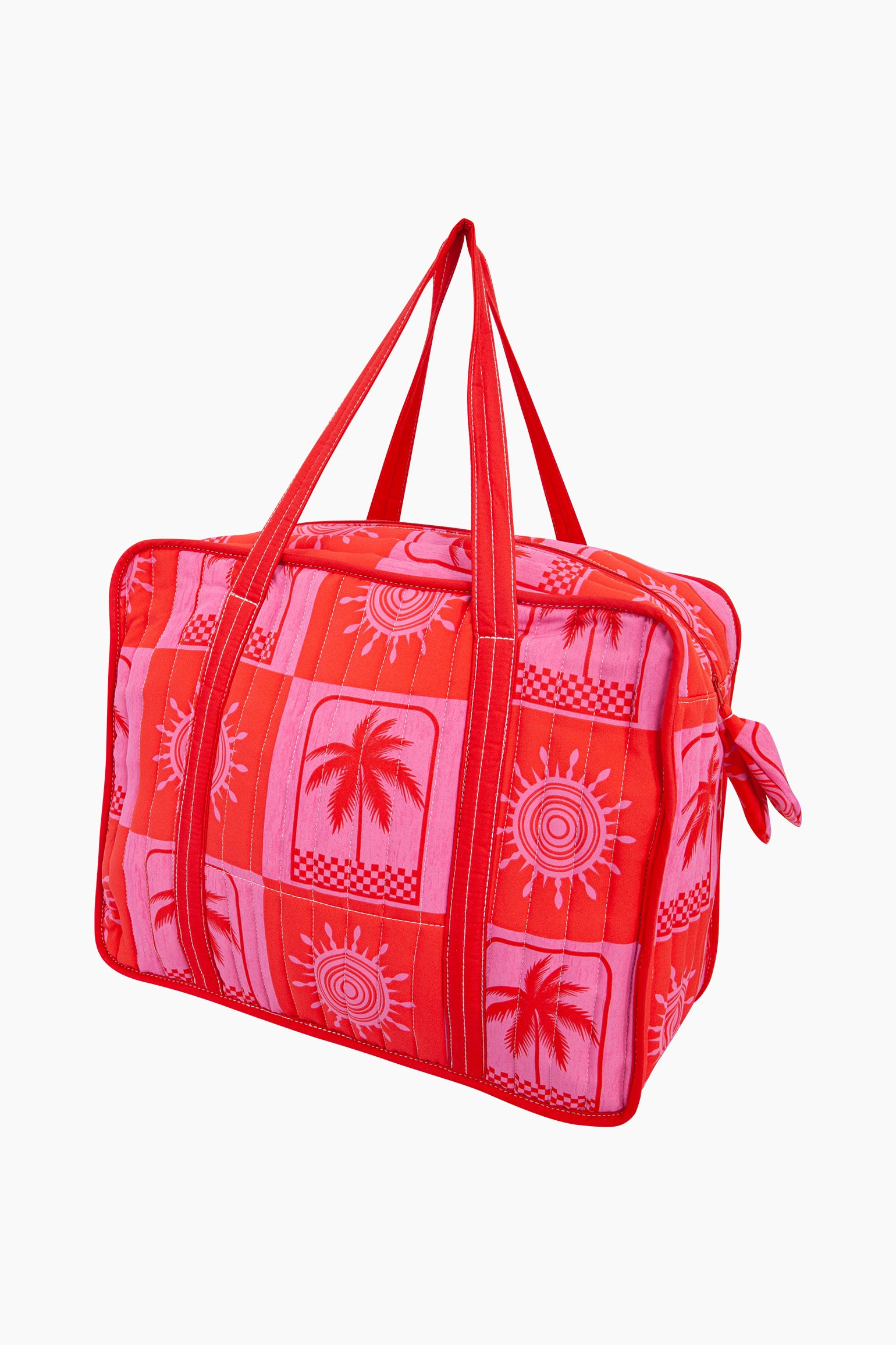 Pink Summery Double Handle Tote Bag, Image 2 of 3