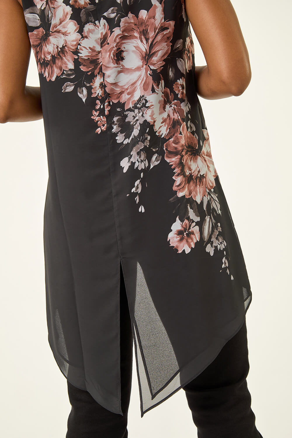 Ivory Floral Embellished Wrap Top, Image 6 of 5