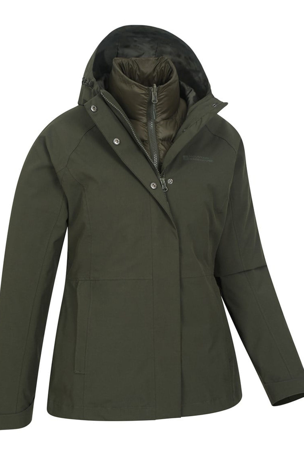 Khaki Alaskan 3 in 1 Padded Jacket, Image 4 of 6