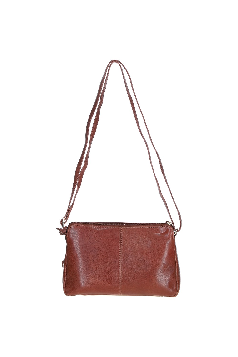 Brown 'Rose' Elegant Leather Crossbody Bag with Adjustable Strap, Image 4 of 4