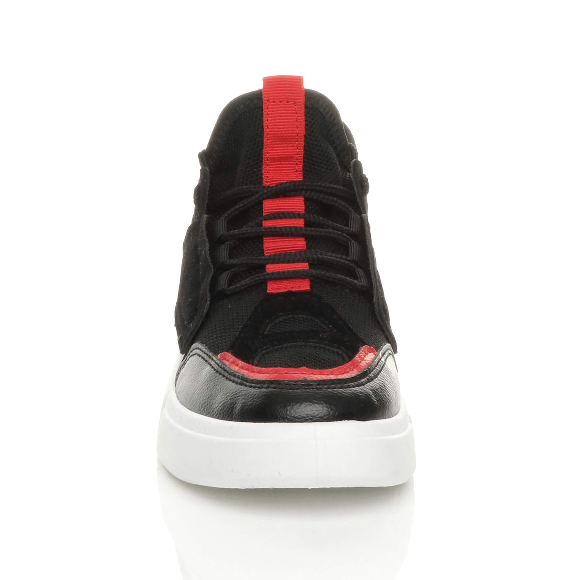 Black Retro Trainers Hi Tops, Image 6 of 6