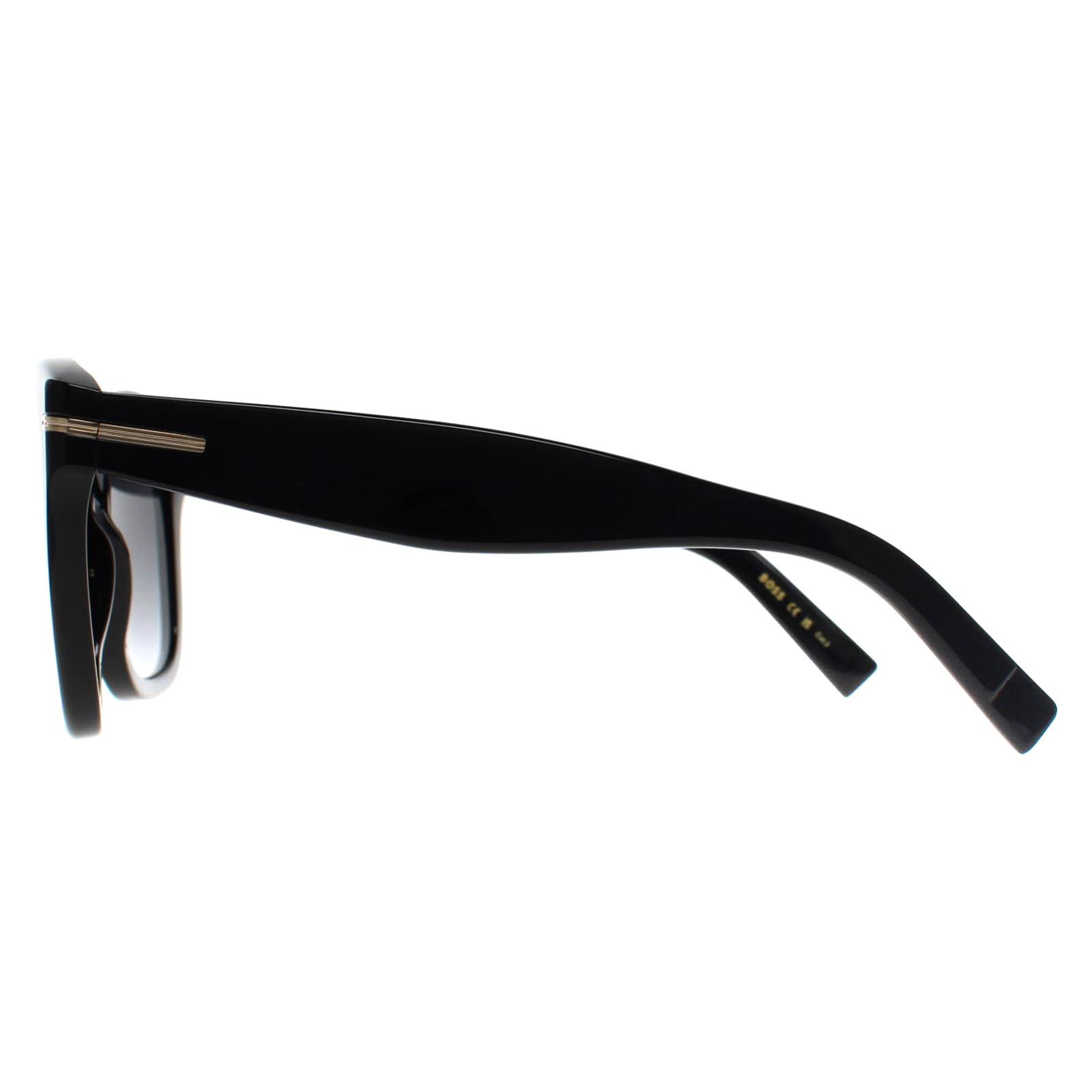 Black Square Shiny Black Grey Gradient with Light Mirror BOSS 1731/S, Image 3 of 4
