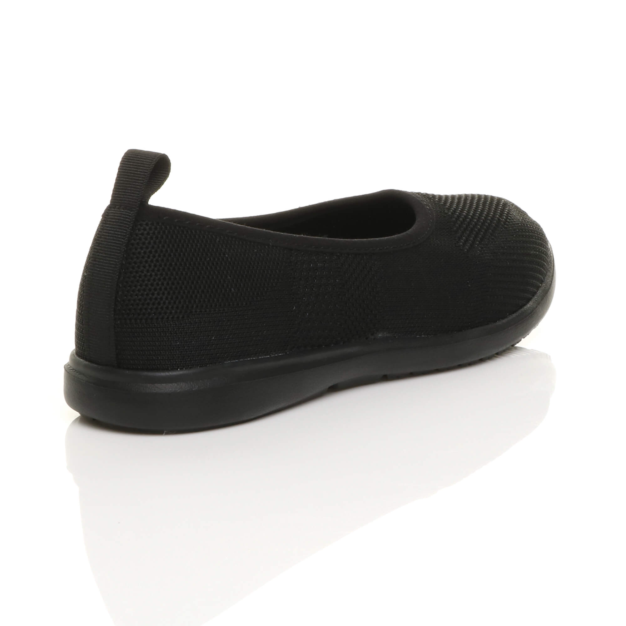 Black AJVANI Black Flat Comfort Slip On Trainers, Image 4 of 6