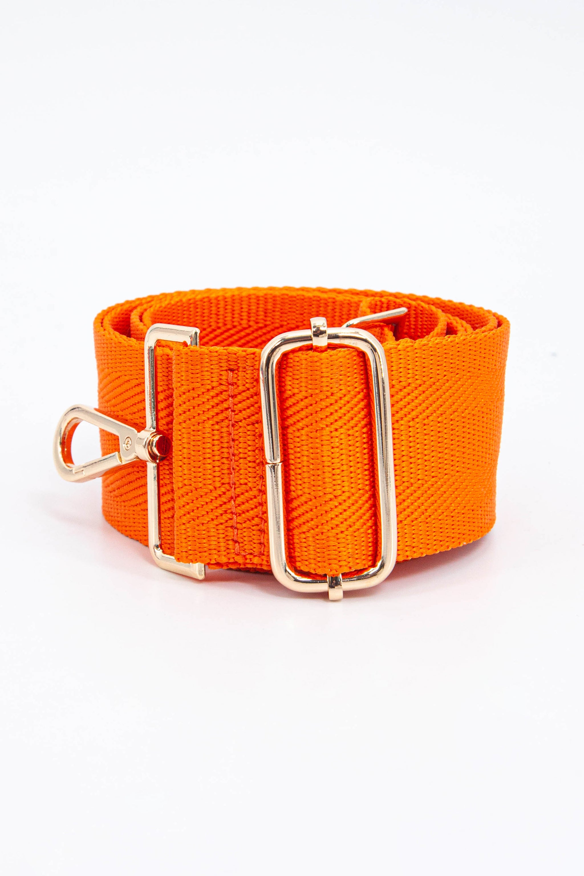 Orange Sarta Orange Plain Woven Wide Bag Strap, Image 3 of 4