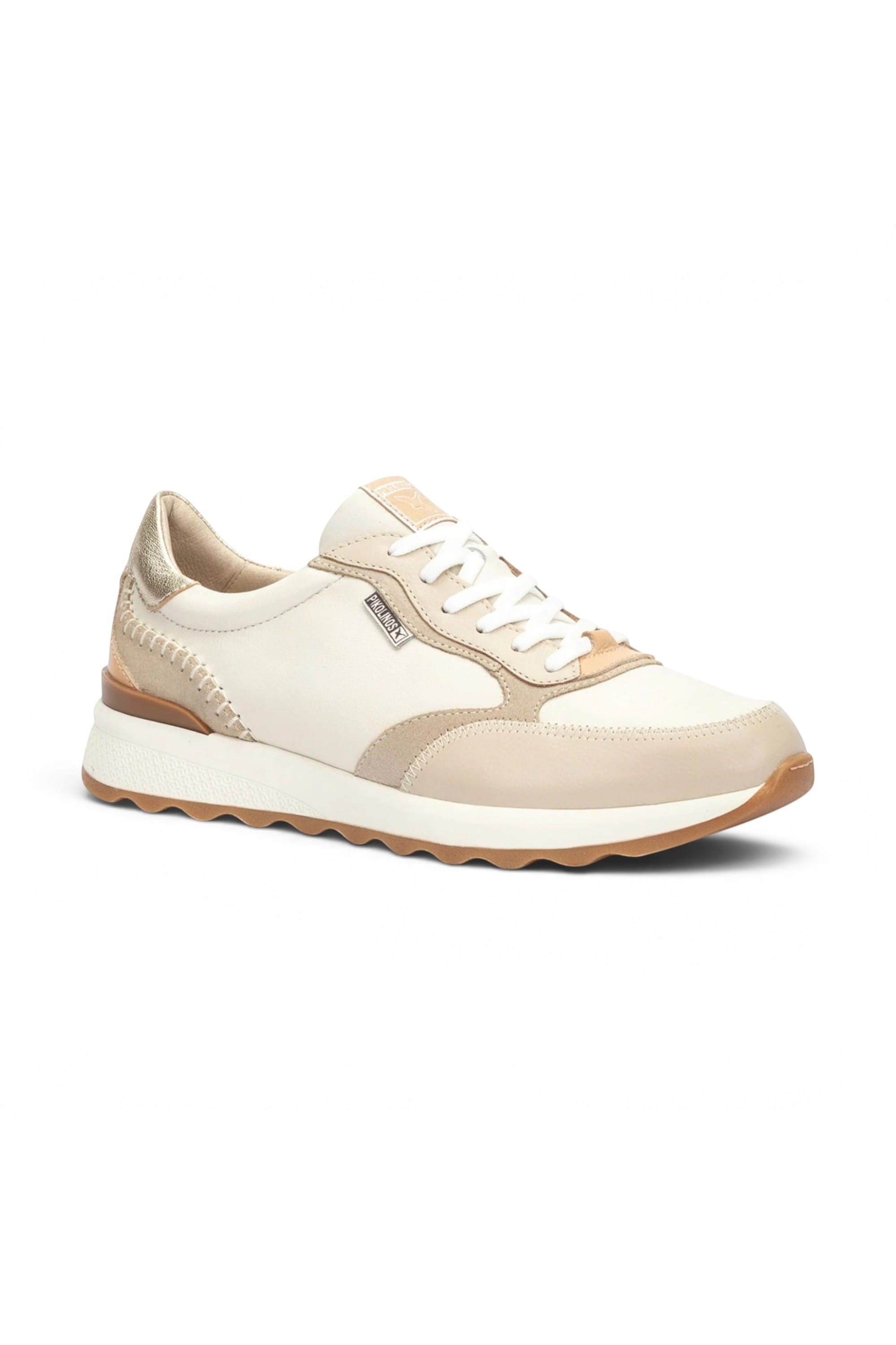 Beige Womens Sneaker Trainers Shoes-W1M-6625C1, Image 2 of 8