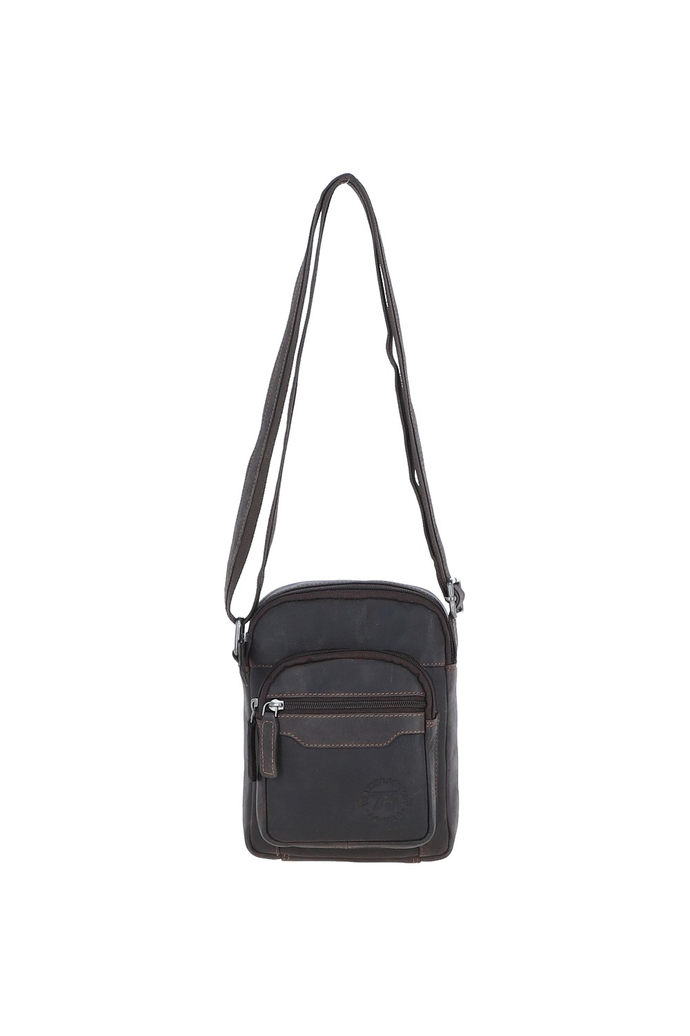 Brown Leather Company Brown 'Sicily' Real Leather Compact Crossbody Bag, Image 2 of 5