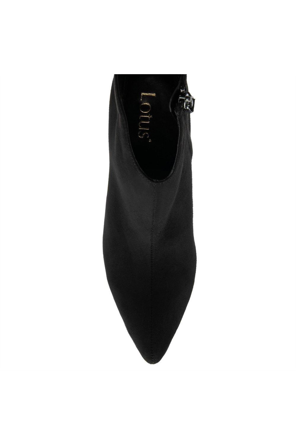 Black Amelia Faux Suede Kitten Heel Ankle Boots, Image 5 of 5