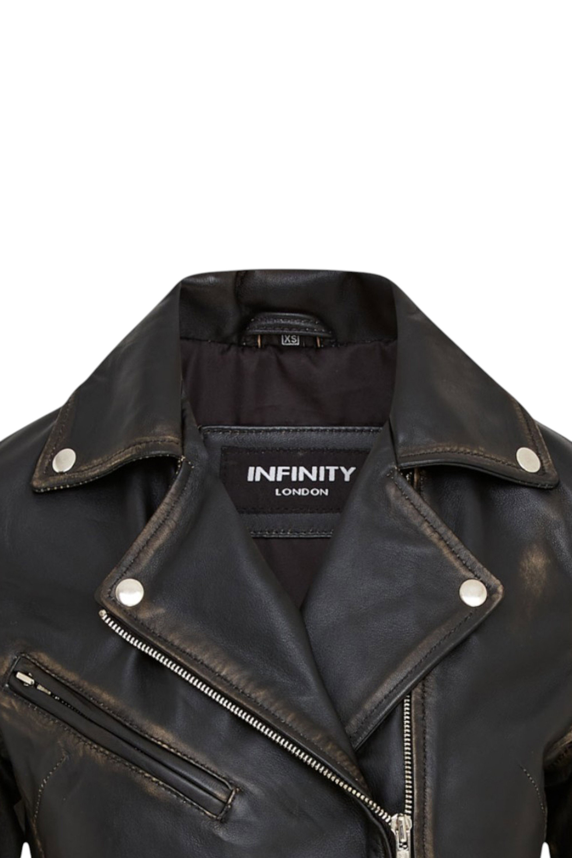 Tortoishell Infinity Leather Tortoishell Classic Brando Biker Leather Jacket, Image 6 of 8