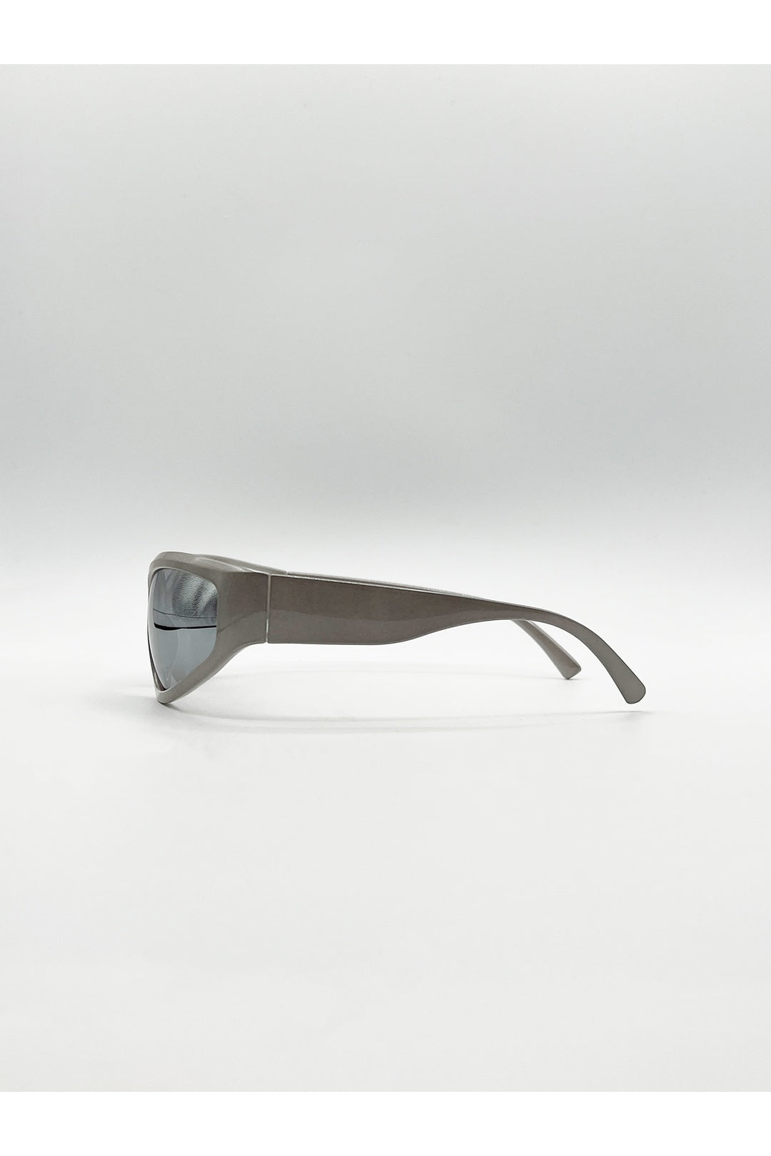 Silver Silver Racer Wrap Sunglasses, Image 3 of 4