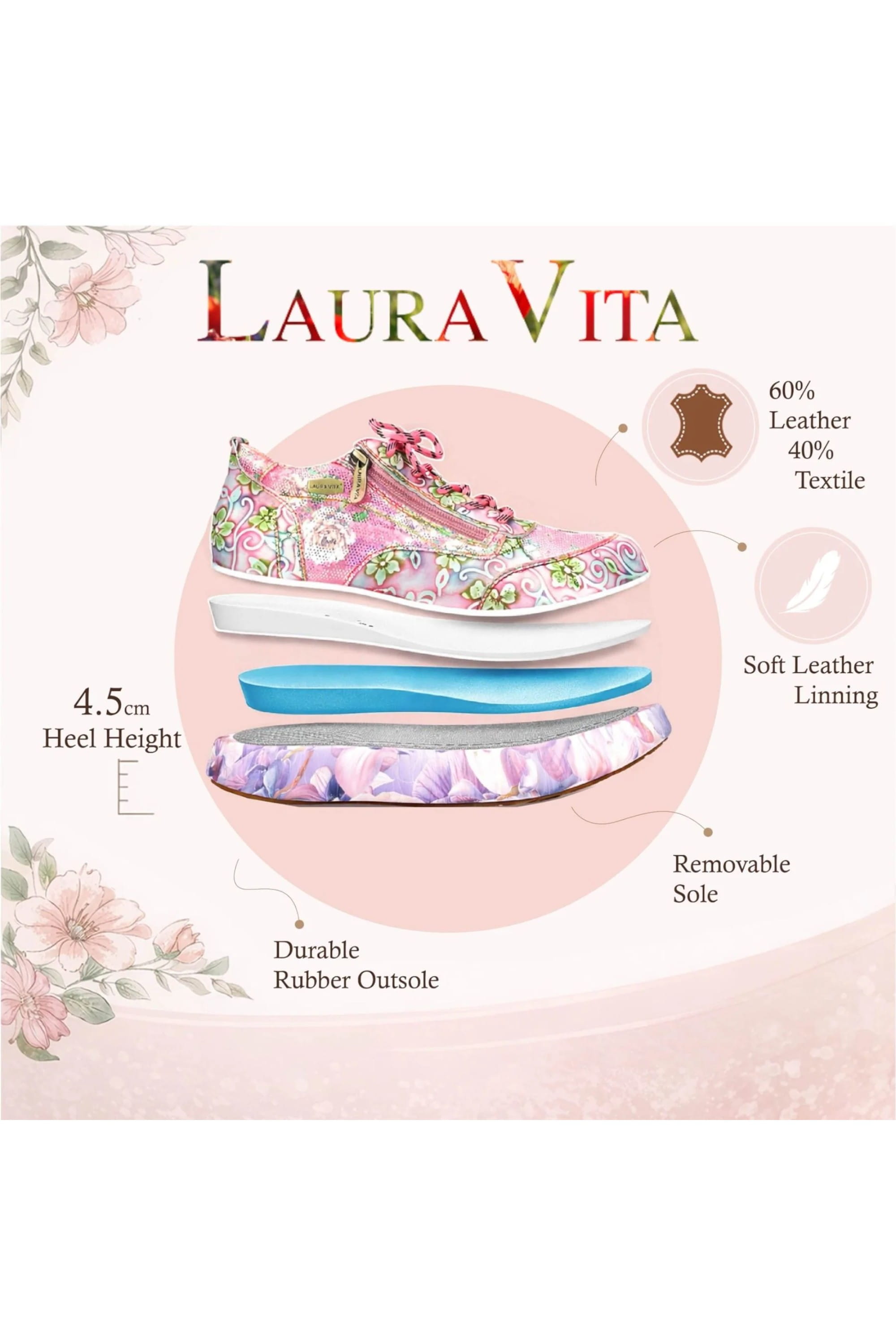 Pink Womens Platform Sneaker Shoes-Nikito 62, Image 3 of 7