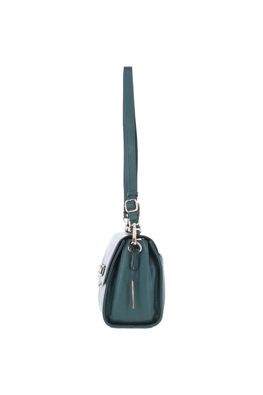 Green Real Leather Flap Over Handbag, Image 3 of 4