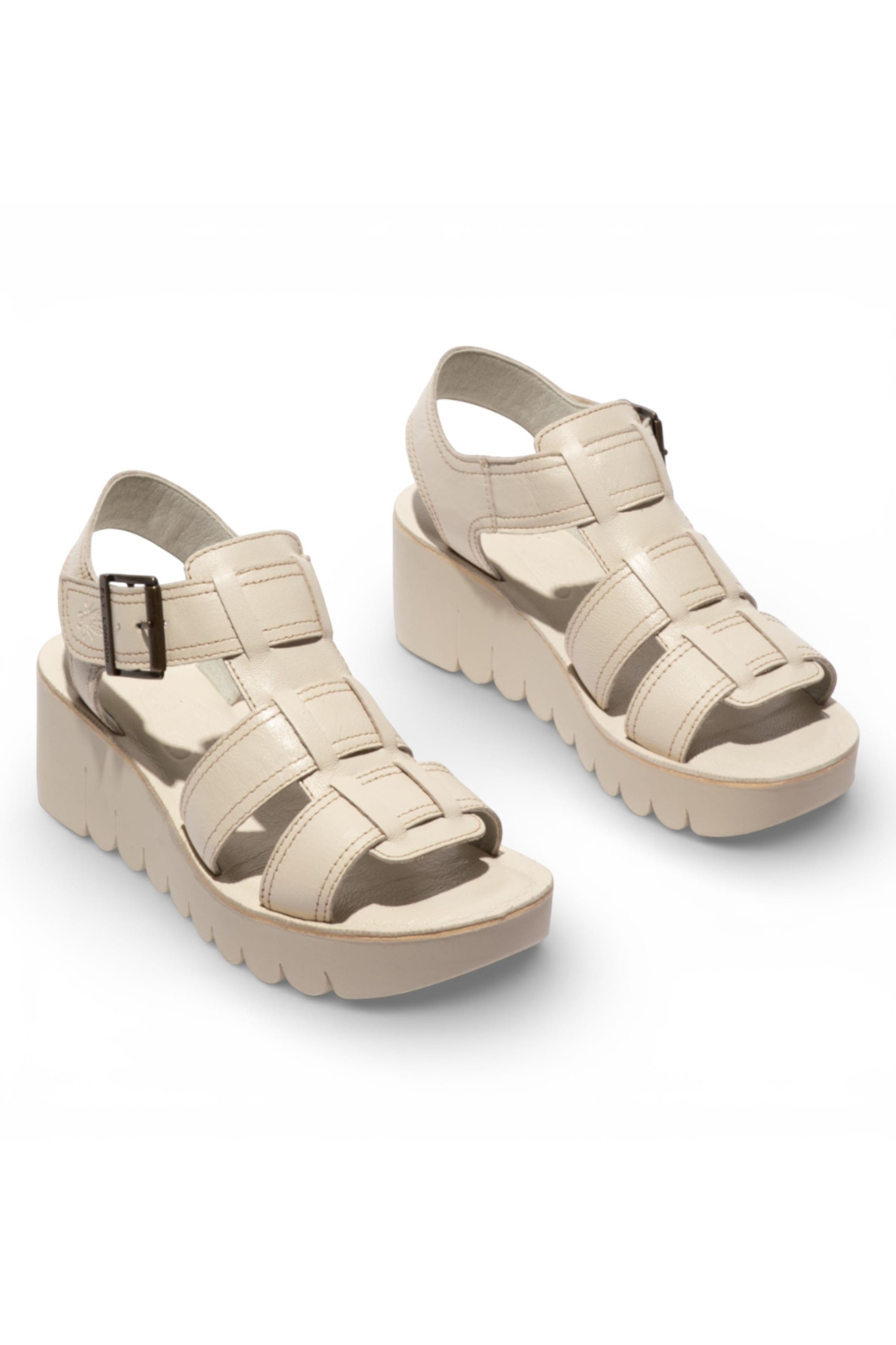 White Womens Comfort Wedge Sandals -YUDD236FLY, Image 2 of 4
