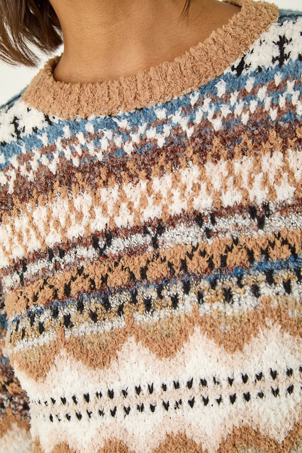 Biscuit Jacquard Soft Knit Jumper, Image 6 of 5
