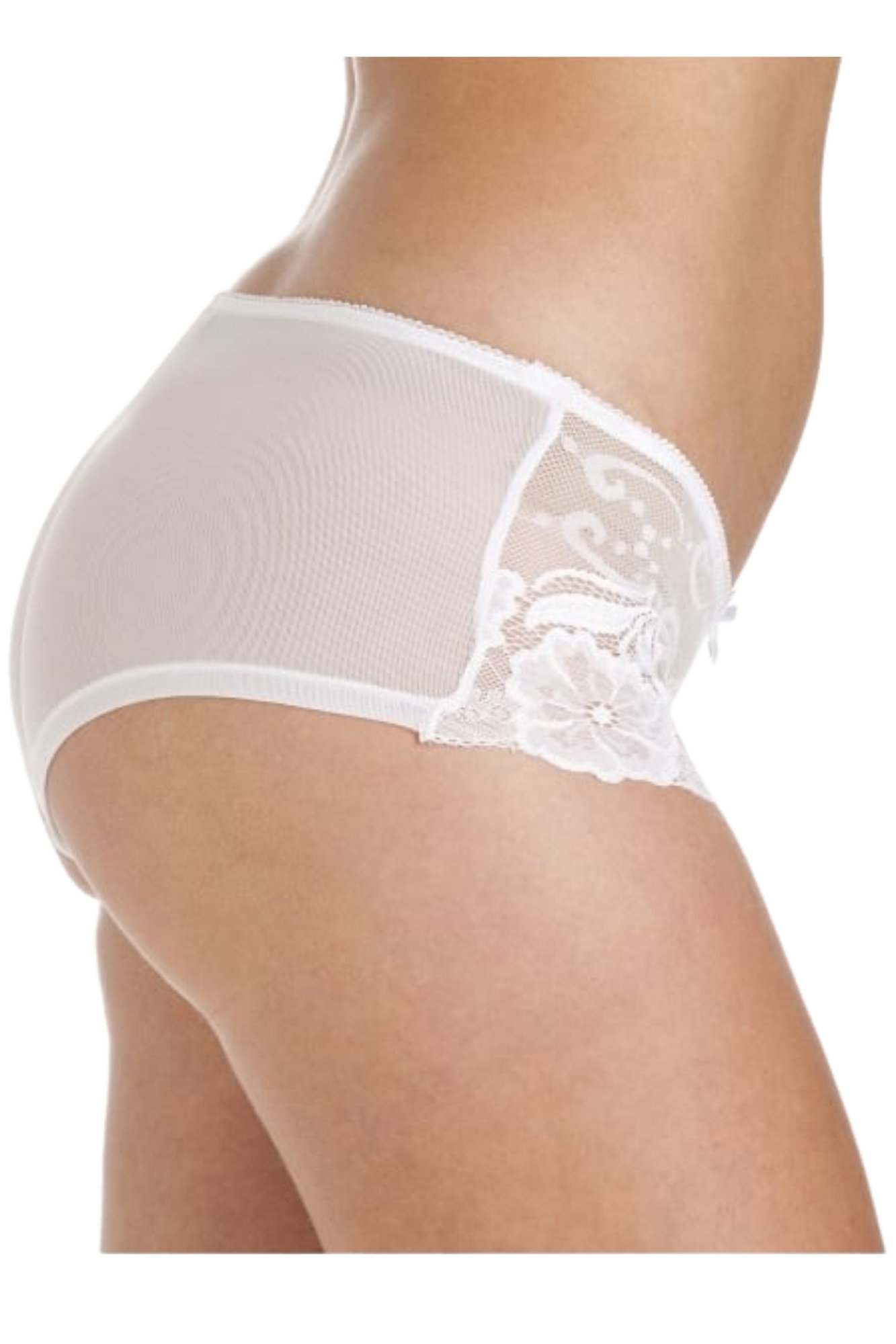 White Camille Lingerie White 2 Pack Floral Lace Boxershort, Image 2 of 4