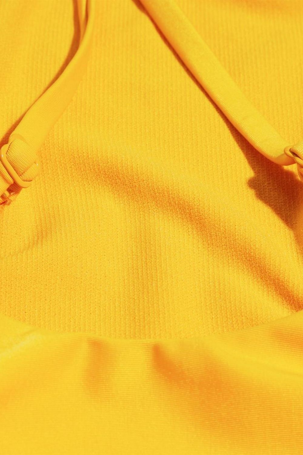 Yellow Embroidered Logo One Piece Swimsuit, Image 3 of 5