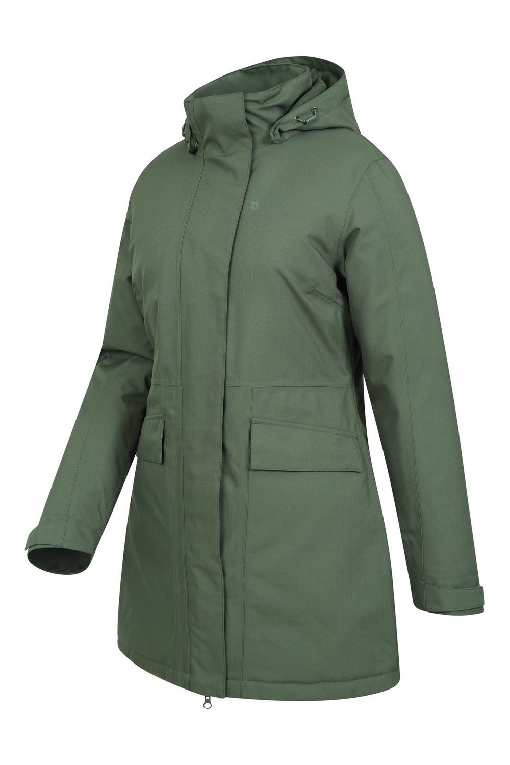 Khaki Rain On Waterproof Padded Jacket, Image 3 of 4