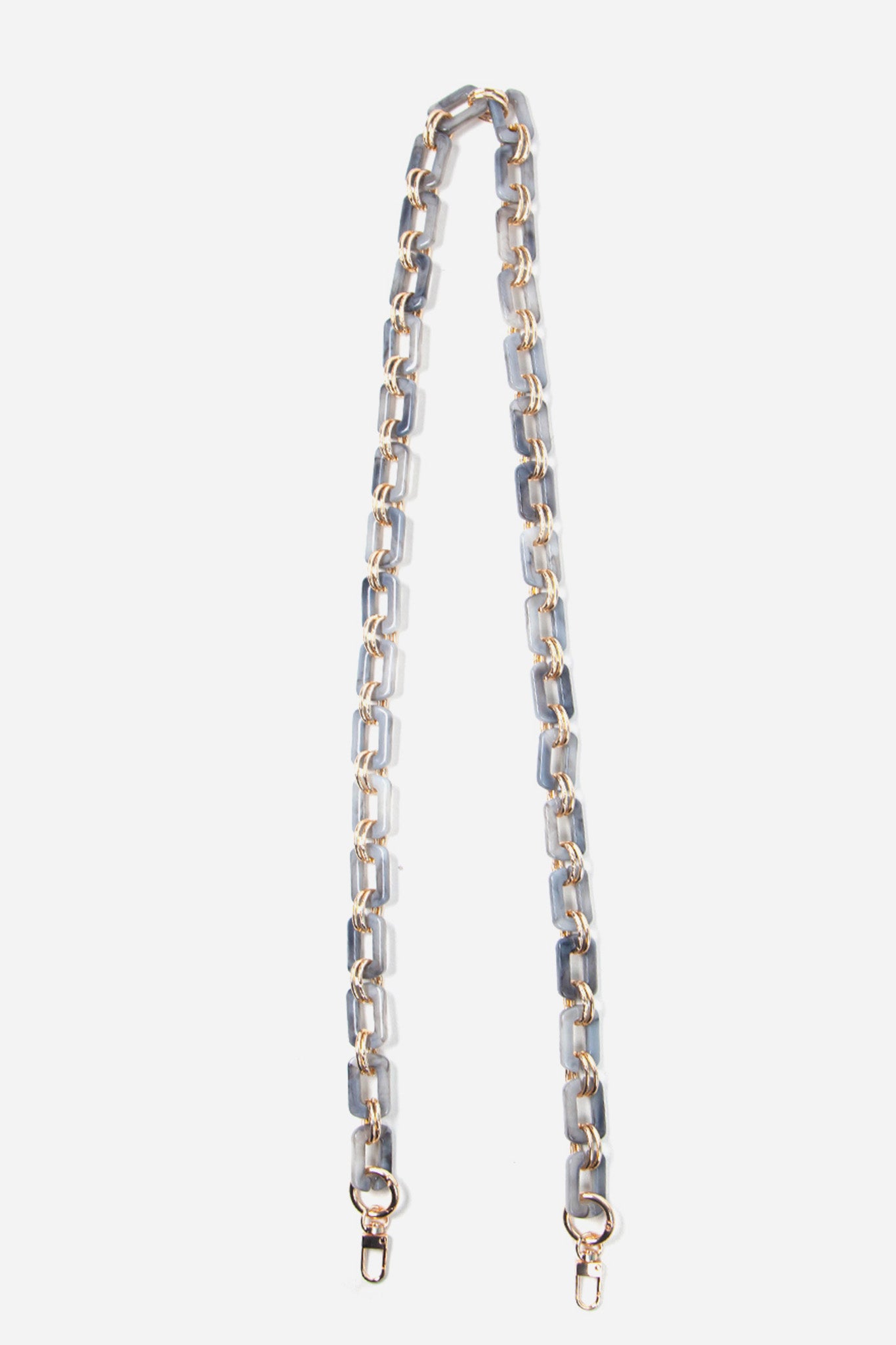 Grey Square Link Acrylic Bag Strap, Image 2 of 3