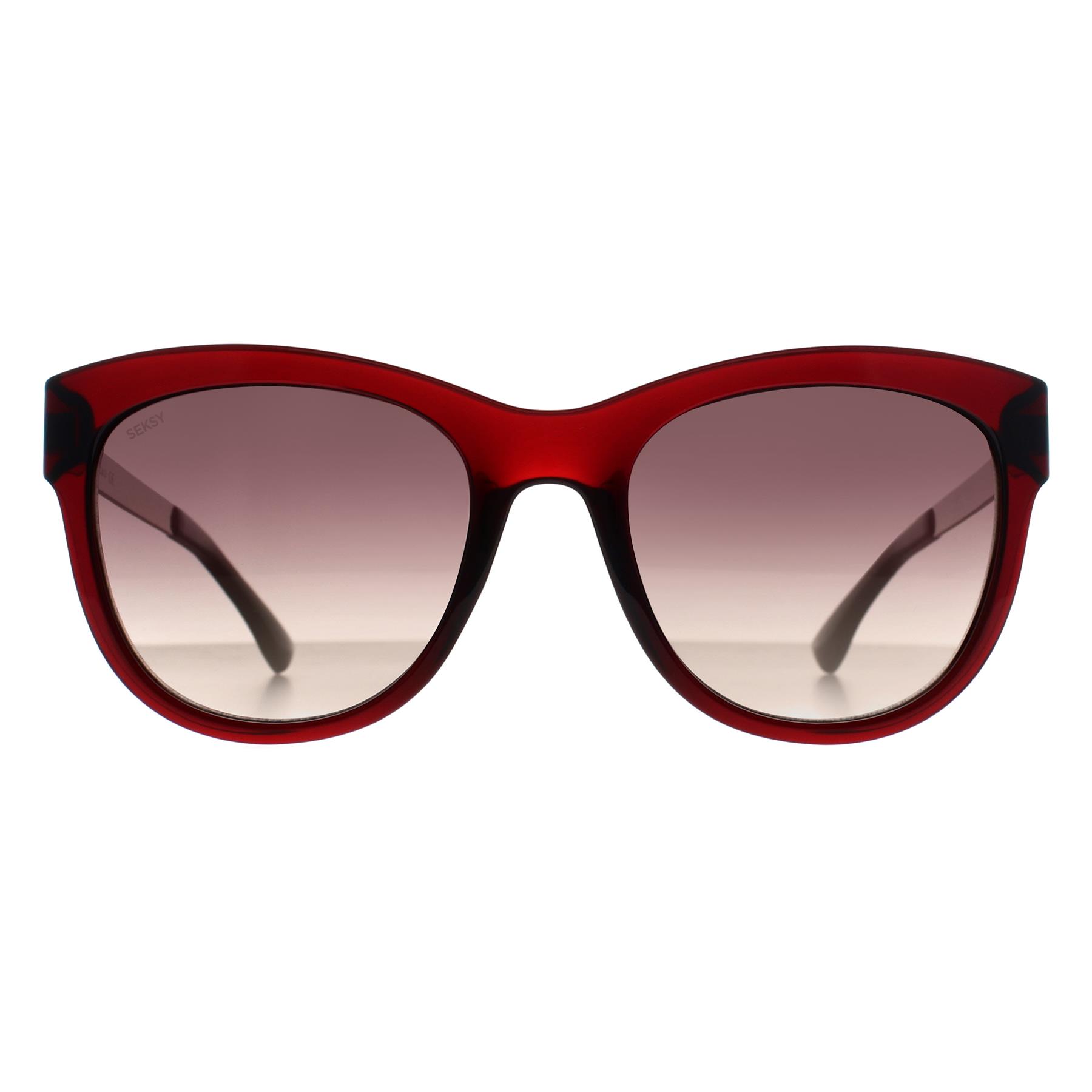 Red Cat Eye Transparent Burgundy Smoke Grey Gradient N2807, Image 1 of 3