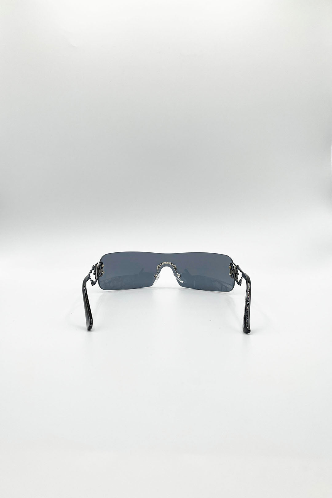 Black Flat Top Racer Rimless In Black, Image 4 of 5