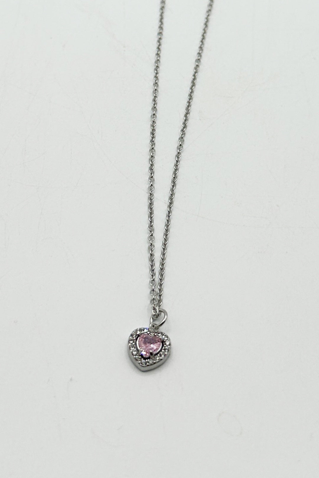 Pink Crystal Heart Pendant Necklace - Gift Boxed, Image 3 of 5