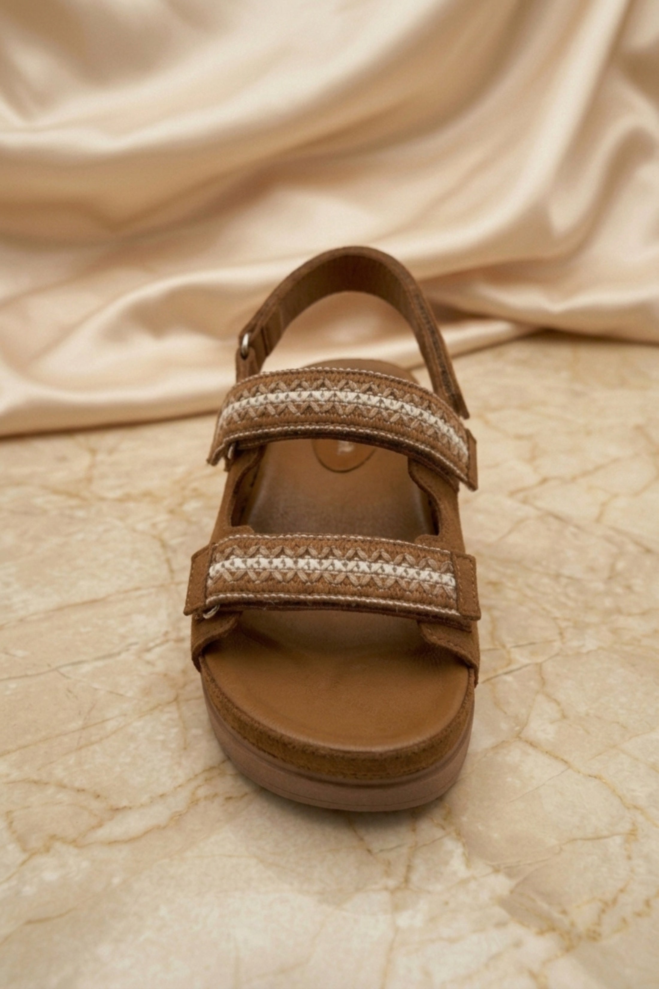 Brown Brown Gladiator Style Flat Sandals - Jessica, Image 2 of 2
