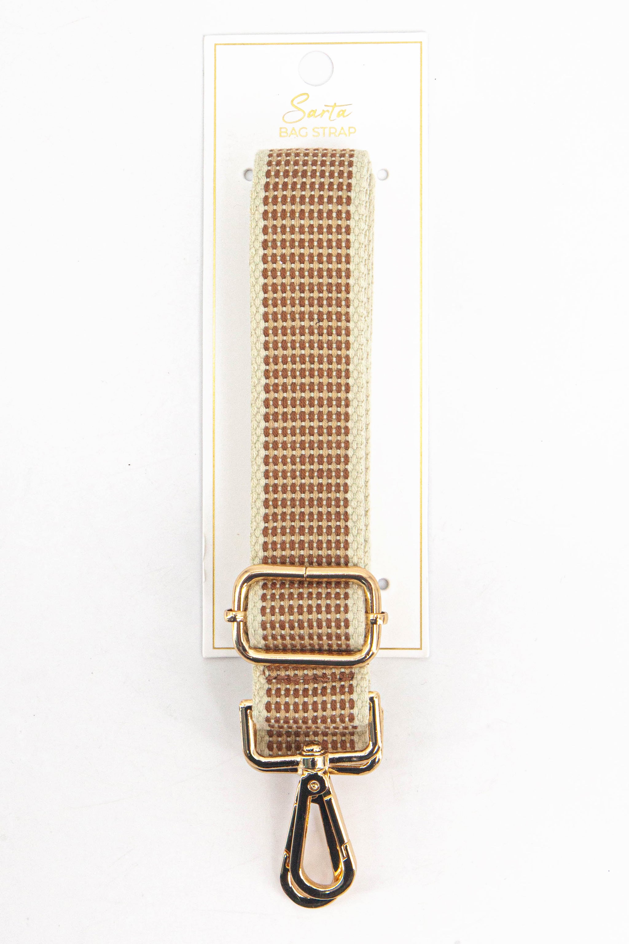 Tan Rattan Woven Wide Bag Strap, Image 4 of 4