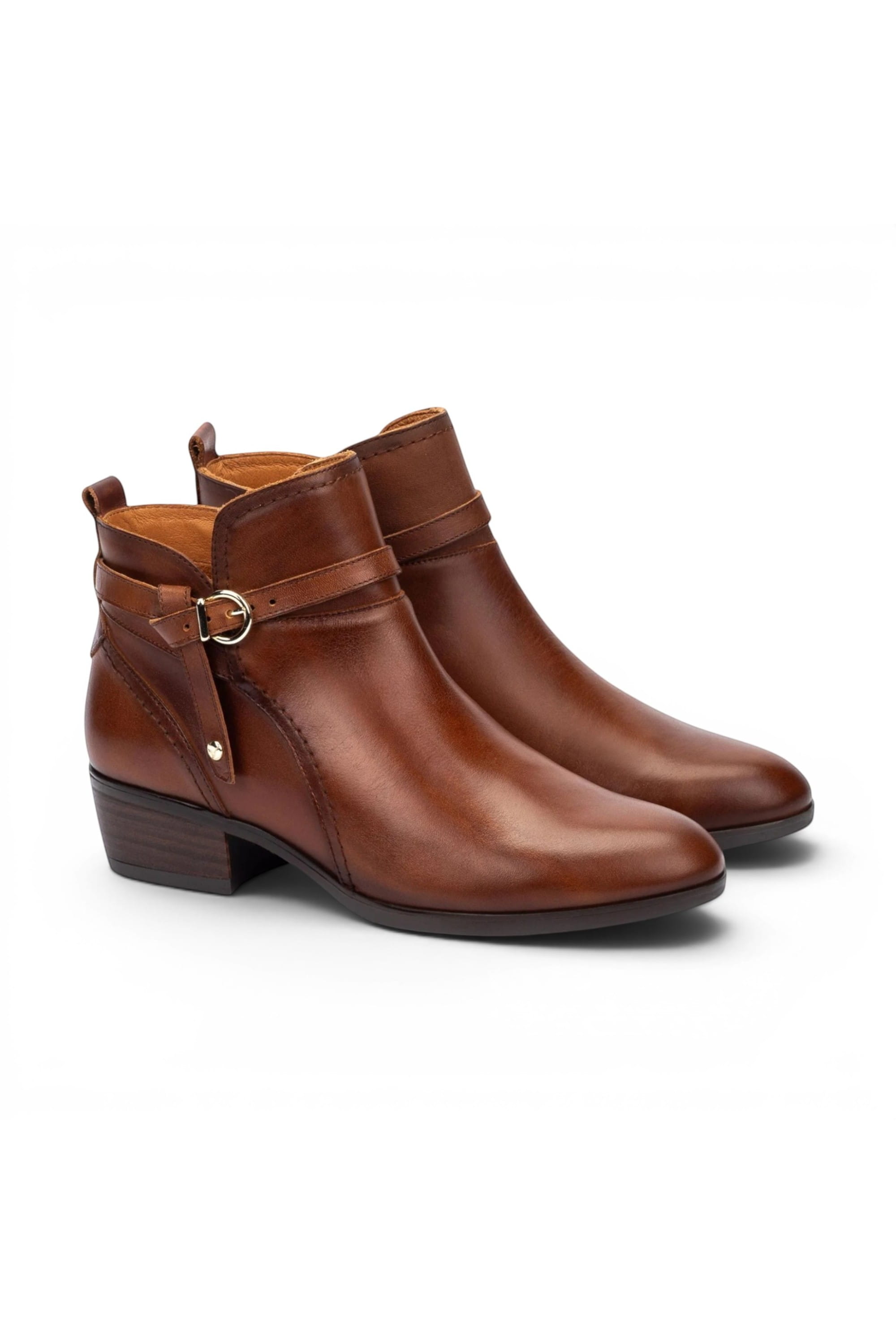 Brown Womens Sleek Ankle Heel Boots W1U-8901C1, Image 2 of 6